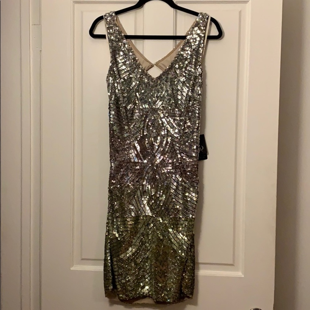 Adrianna Papelle Sequin Cocktail Dress